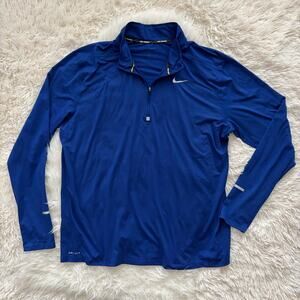 Nike Element Men's 1/4 Zip Running Top in Cobalt Blue, Size XXL